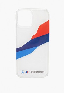 Чехол для iPhone BMW 12 Pro Max (6.7), PC/TPU Motorsport Tricolor Transparent