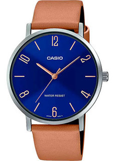 Японские наручные мужские часы Casio MTP-VT01L-2B2. Коллекция Analog