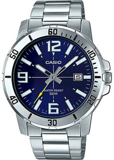 Японские наручные мужские часы Casio MTP-VD01D-2B. Коллекция Analog