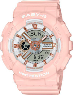 Японские наручные женские часы Casio BA-110XRG-4A. Коллекция Baby-G