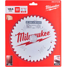 Диск пильный по дереву Milwaukee 184х30мм 40T (298)