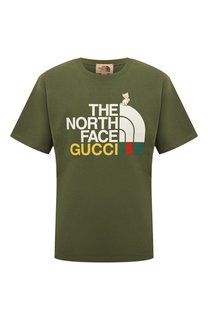 Хлопковая футболка The North Face x Gucci Gucci