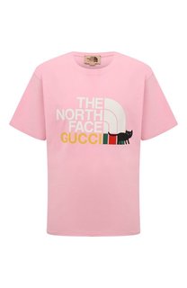 Хлопковая футболка The North Face x Gucci Gucci