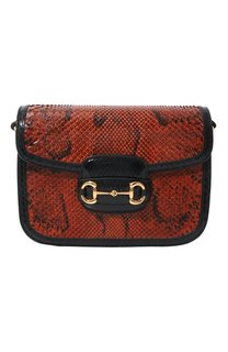 Сумка 1955 Horsebit small из кожи питона Gucci