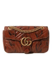 Сумка GG Marmont small из кожи питона Gucci