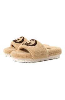 Меховые шлепанцы Gucci