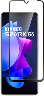 Стекло защитное для Tecno Spark Go 2023 Черная рамка STM