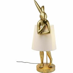 Лампа настольная Kare Rabbit коллекция Кролик, золотой белый, 31 х 88 х 31 см