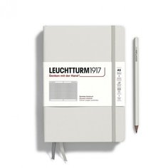 Блокнот Leuchtturm1917 Medium, 125 листов, в клетку, твердая обложка, светлый серый