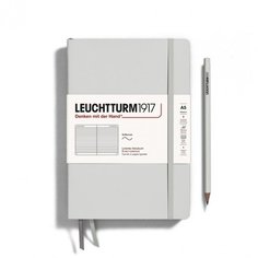 Блокнот Leuchtturm1917 Medium, 61 лист, в линейку, мягкая обложка, светлый серый