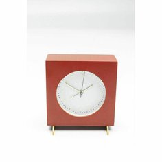 Часы настольные Киан, 12 х 13 х 6 см, красные Kare