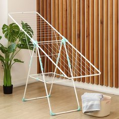 Сушилка для белья напольная, 21 м, 3 уровня, 180х51.5х93 см, складная, 30 прутьев шт, 15 кг, Nika, СБ8П/Б