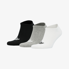 Носки низкие adidas Trefoil Liner, 3 пары, Белый