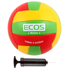 Мячи мяч волейбольный ECOS с насосом ПВХ