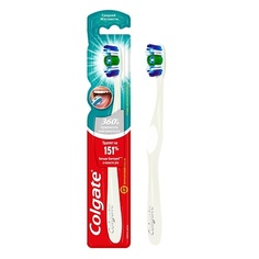 COLGATE Многофункциональная антибактериальная зубная щетка Colgate 360 Суперчистота всей полости рта, средней жесткости