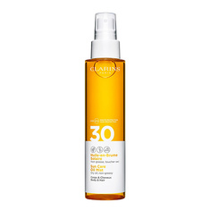 CLARINS Солнцезащитное масло-спрей для тела и волос SPF 30 Huile-en-Brume Solaire