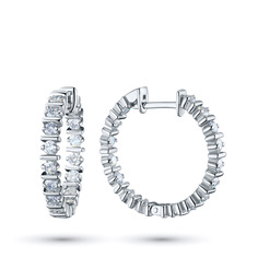 Серьги из белого золота с бриллиантами э4001сг07210303 ЭПЛ Даймонд