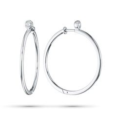 Серьги из белого золота с бриллиантами э4001сг03210890 ЭПЛ Даймонд
