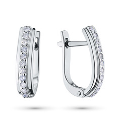 Серьги из белого золота с бриллиантами э4001сг10148800 ЭПЛ Даймонд