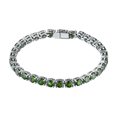 Браслет из белого золота с хромдиопсидами э0905бр07210405 ЭПЛ Даймонд