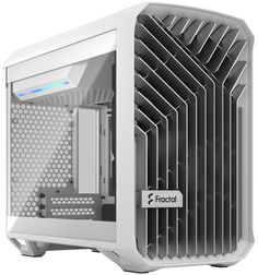 Корпус mITX Fractal Design Torrent Nano White TG Clear Tint белый, без БП, закаленное стекло, 1*180mm fan, 2*USB 3.2 Gen1 Type-A, USB 3.2 Gen2 Type-C,