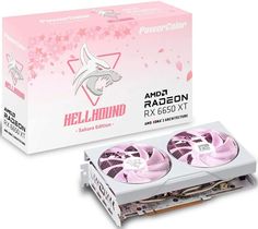 Видеокарта PCI-E PowerColor Radeon RX 6650 XT Hellhound Sakura (AXRX 6650XT 8GBD6-3DHLV3/OC) 8GB GDDR6 128bit 7nm 2055/17500MHz HDMI/3*DP Ret