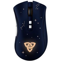 Мышь Razer DeathAdder V2 Pro - Genshin Impact Edition синяя, 20000 dpi, светодиодный, 8 кнопок, беспроводная/проводная, BT/USB, 1.8м