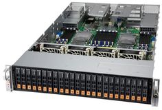Серверная платформа 2U Supermicro SYS-240P-TNRT (4*LGA4189, C621, 48*DDR4(3200), 24*2.5" NVMe/SAS3/SATA3 HS, 2*M.2, 6*PCIE, 2*10Glan, 2*10Glan SFP+, 2