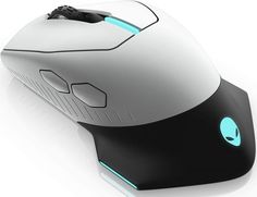 Мышь Wireless Dell AW610M Alienware 570-ABCQ USB, оптическая, 16000 dpi, 7 кнопок, цвет: черный/белый