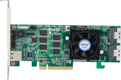 Контроллер Areca ARC-1886-16I PCIe 4.0 x8 LP, NVMe/SAS/SATA 12G, RAID 0,1,5,6,10,50,60, 16port (2*int SFF8654 x8), Cache 8GB RTL