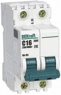 Автоматический выключатель DEKraft 11209DEK ВА-101 - 2P, тип хар-ки C, 4 А, 230 В AC, 4.5кА