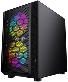 Корпус mATX Powercase Mistral Micro H3B V2 CMIH3BV2-L3 черный, без БП, боковая панель из закаленного стекла, 2*USB 2.0, USB 3.0, audio