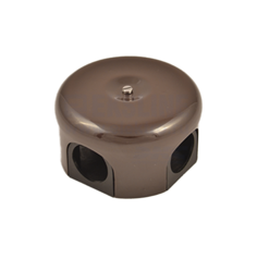 Коробка Bironi B1-522-02-К распределительная, керамика, коричневый, D110*35мм ( 4 кабельных ввода в комплекте )