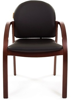 Кресло офисное Chairman 659 Chairman 6066646 черное матовое/темный орех (Теrrа), экокожа, до 100 кг