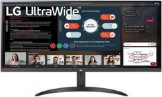 Монитор 34" LG 34WP500-B 2560х1080(UW-UXGA), IPS, 21:9, nonGLARE, 250cd/m2, 178°/178°, 1000:1, 16,7 миллионов цветов, 5ms, 2xHDMI, tilt, audio out, bl