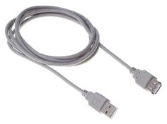 Кабель интерфейсный USB 2.0 Buro BHP RET USB_AF18 1.8м, серый, блистер
