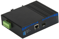 Медиа-конвертер GIGALINK GL-MC-UTPG-SFPG-FI UTP-SFP (industrial), 10/100/1000Мбит/с в 1000Мбит/с, 12-24 вольта 10 ватт (питание поставляется отдельно