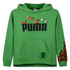 Подростковая толстовка PUMA x MINECRAFT Hoodie Kids Vibrant Gre