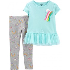 Комплекты детской одежды Carters Комплект для девочки (туника, брюки) Радуга