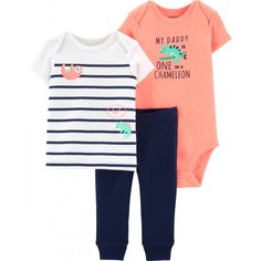 Комплекты детской одежды Carters Комплект для мальчика (брюки, боди, футболка)