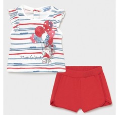 Комплекты детской одежды Mayoral Комплект для девочки (шорты, футболка) Кошечка с воздушными шариками 1232
