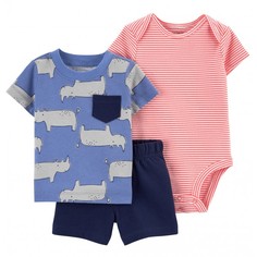 Комплекты детской одежды Carters Комплект для мальчика (боди, футболка, шорты) 1K445710