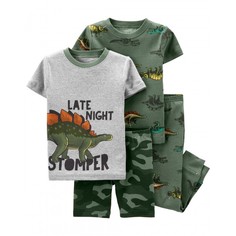 Домашняя одежда Carters Пижама для мальчика с динозаврами (4 предмета)