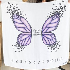 Пеленки Пеленка MamSis для фото Порхай как бабочка 120х120 см