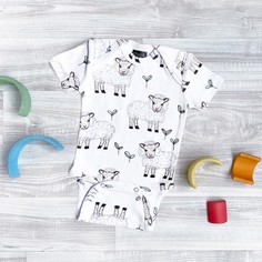 Боди, песочники, комбинезоны Mjolk Боди Basic Овечки