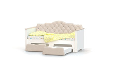 Кровати для подростков Подростковая кровать ROOMIROOM софа Princess два ящика на колёсиках 160х80