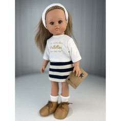 Куклы и одежда для кукол Lamagik S.L. Кукла Нэни в полосатой юбке и белой повязке 33 см