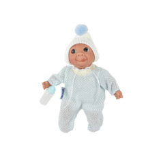 Куклы и одежда для кукол Lamagik S.L. Пупс Каритас в голубой пижамке с высунутым язычком 23 см
