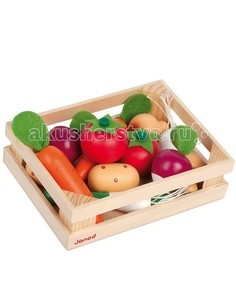 Деревянные игрушки Деревянная игрушка Janod Набор овощей в ящике 12 элементов