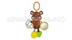 Подвесные игрушки Подвесная игрушка Жирафики с силиконовым прорезывателем и зеркальцем Мишка